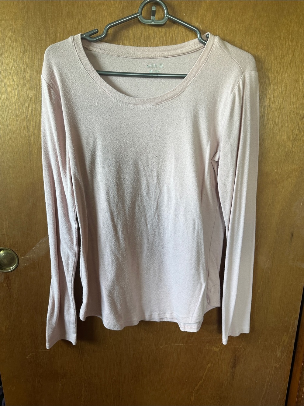 bcg Long-Sleeve Crewneck Top in Light Pink